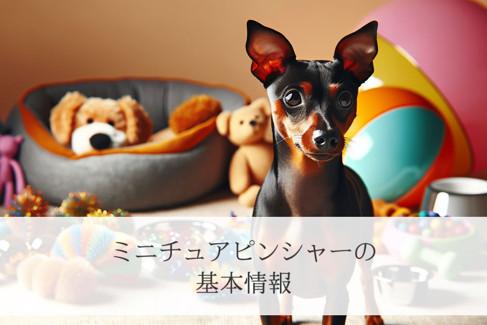 家の中で遊ぶミニチュアピンシャーの成犬