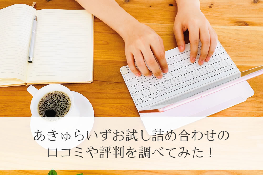 あきゅらいずのお試し詰め合わせの口コミを調べている様子